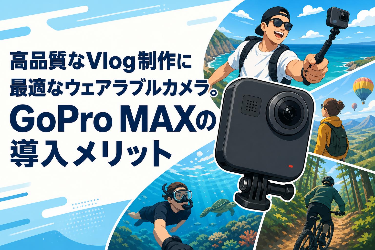 高品質なVlog制作に最適なウェアラブルカメラ。GoPro MAXの導入メリット