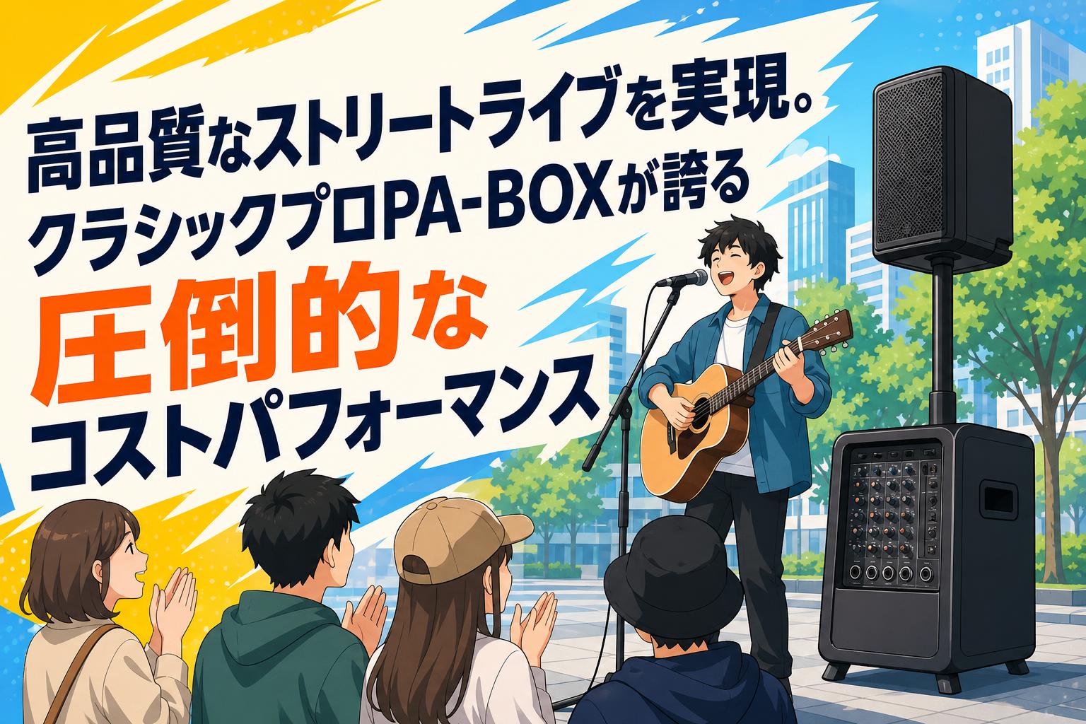 高品質なストリートライブを実現。クラシックプロPA-BOXが誇る圧倒的なコストパフォーマンス