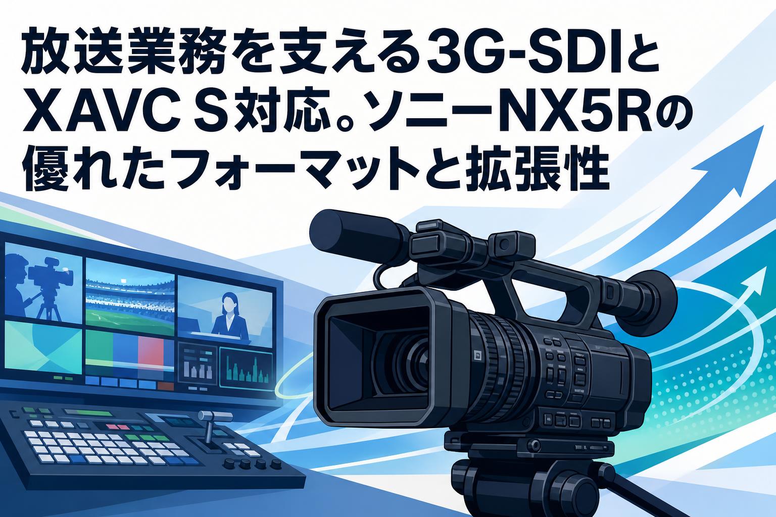 放送業務を支える3G-SDIとXAVC S対応。ソニーNX5Rの優れたフォーマットと拡張性