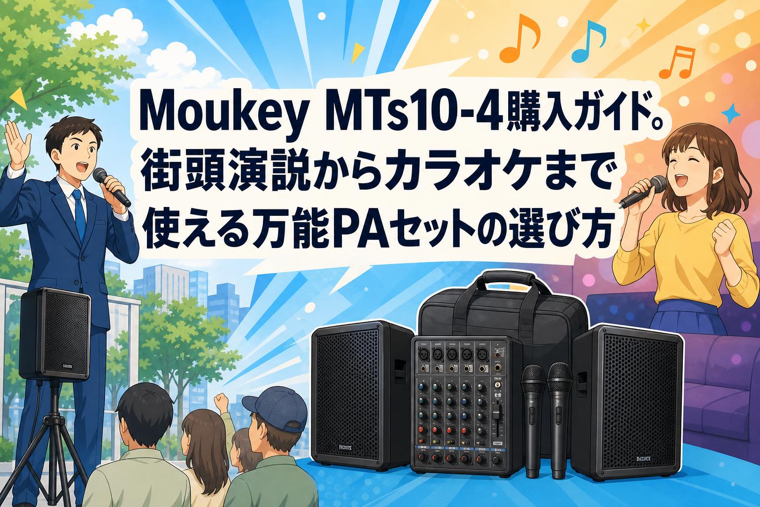 Moukey MTs10-4購入ガイド。街頭演説からカラオケまで使える万能PAセットの選び方