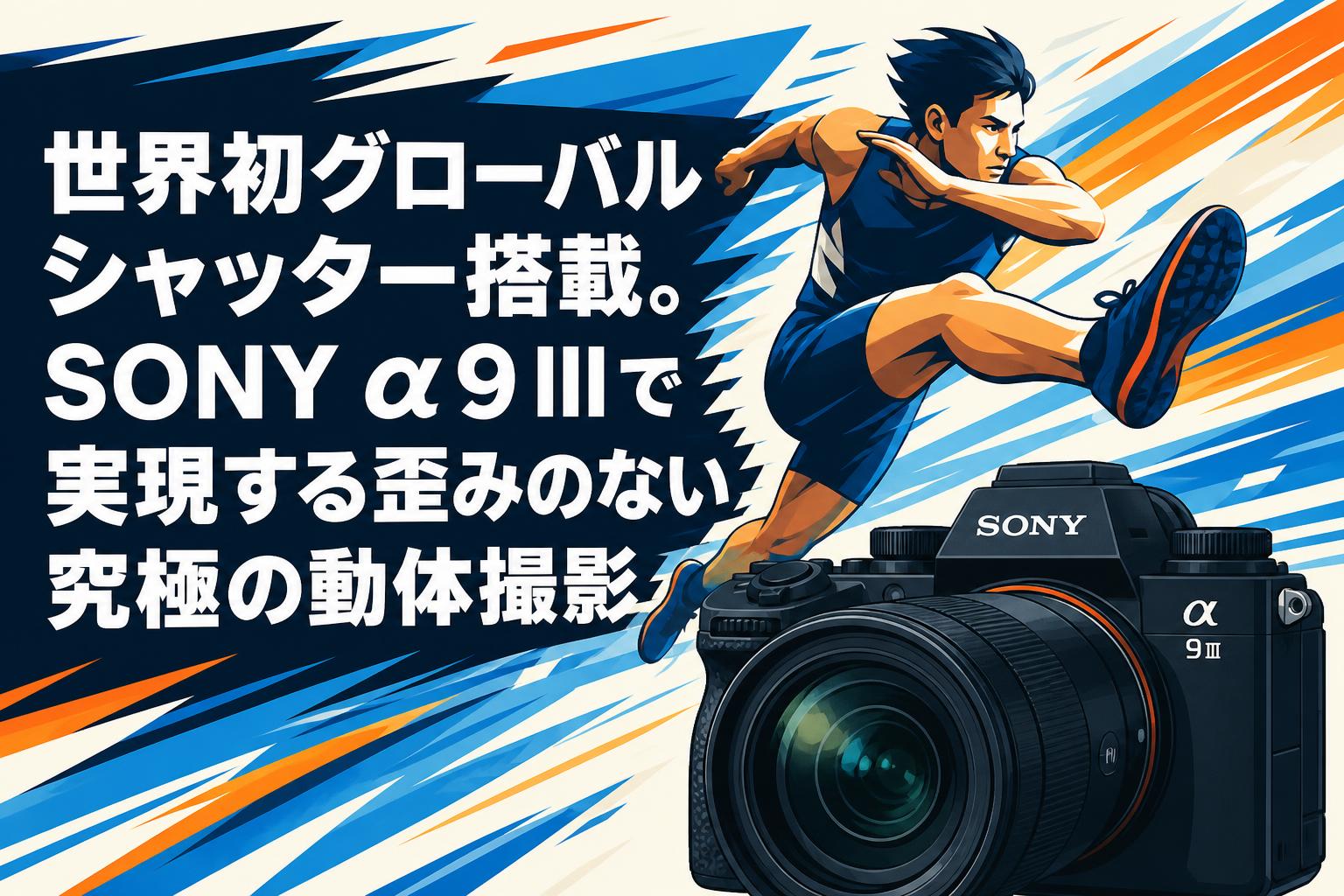 世界初グローバルシャッター搭載。SONY α9 IIIで実現する歪みのない究極の動体撮影