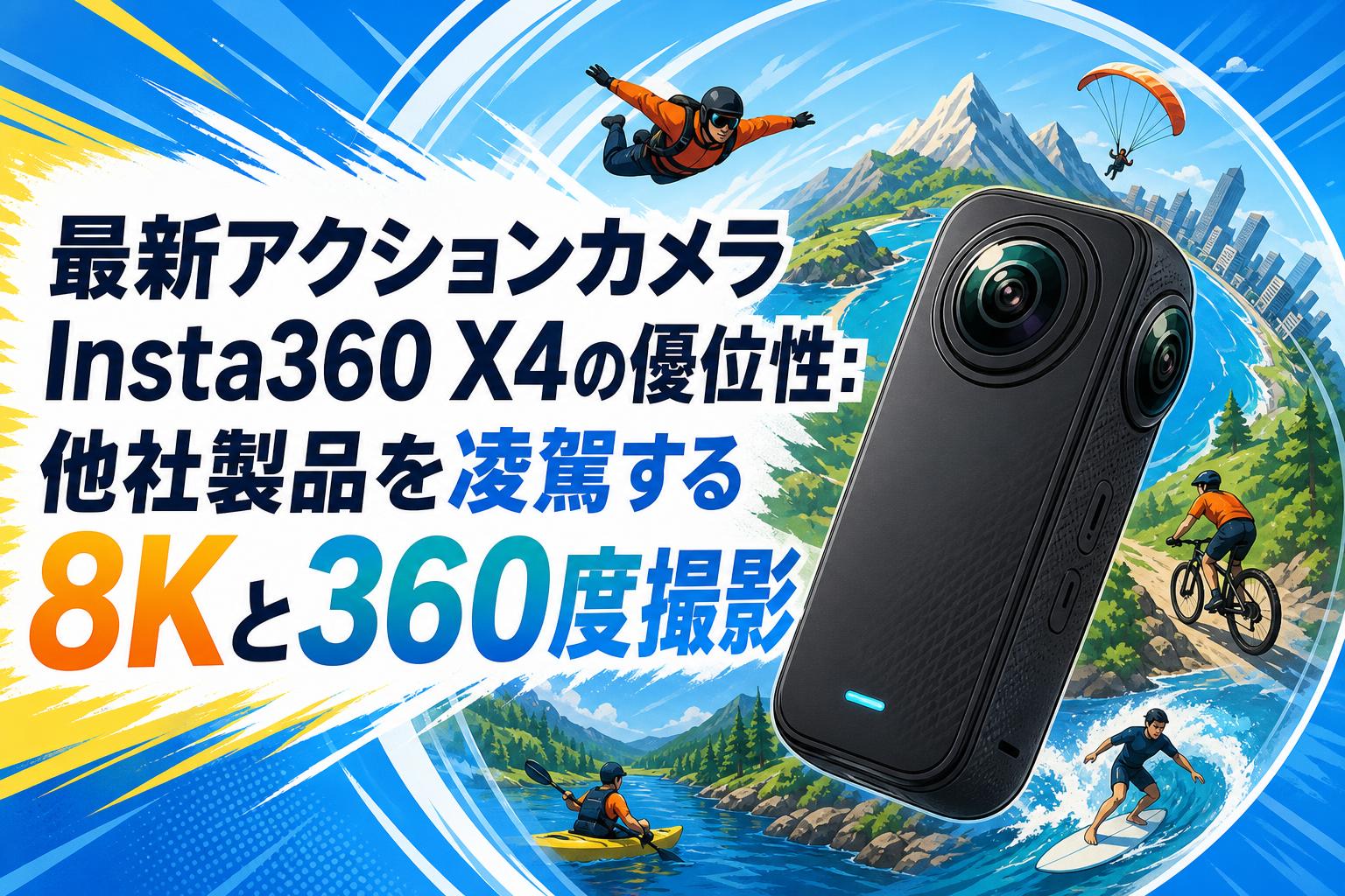 最新アクションカメラInsta360 X4の優位性：他社製品を凌駕する8Kと360度撮影