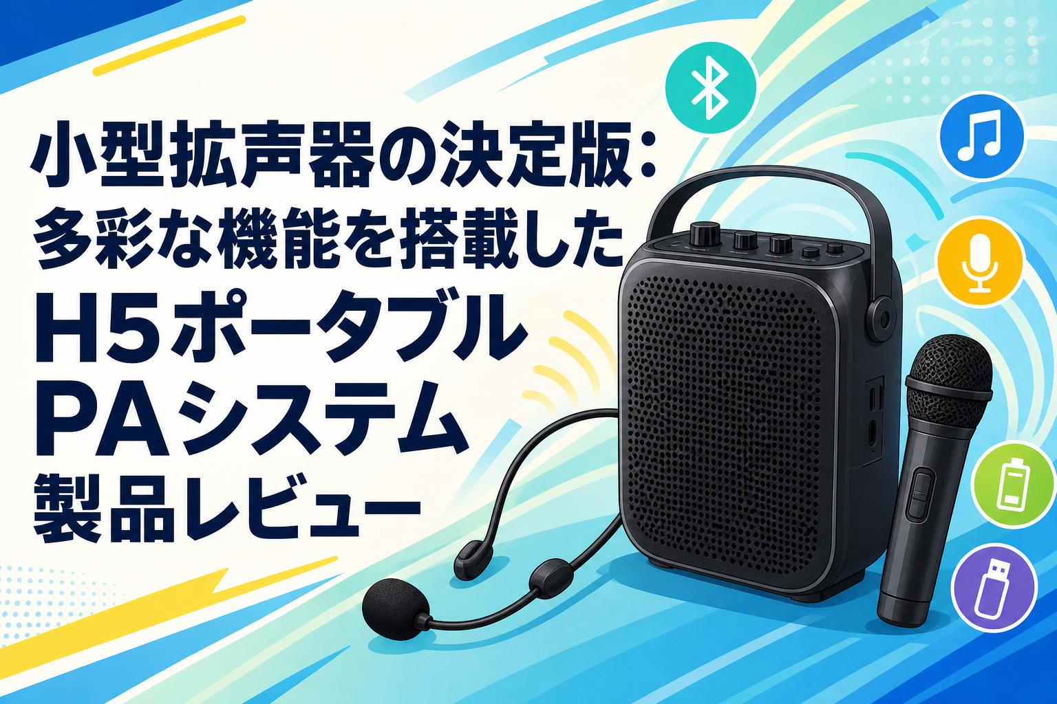 小型拡声器の決定版：多彩な機能を搭載したH5ポータブルPAシステム製品レビュー