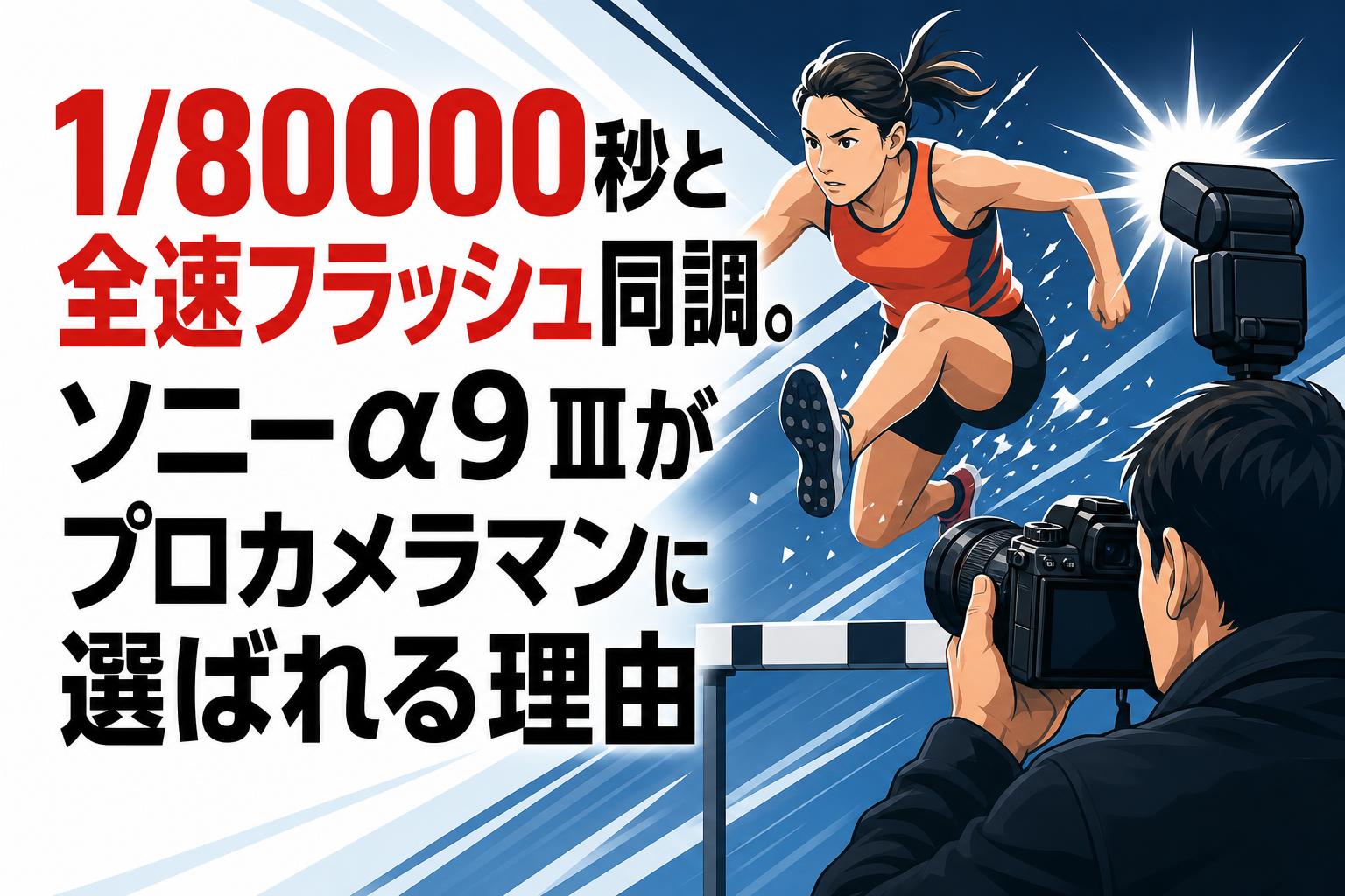 1/80000秒と全速フラッシュ同調。ソニーα9 IIIがプロカメラマンに選ばれる理由