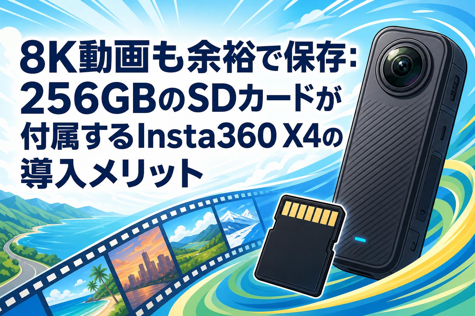 8K動画も余裕で保存：256GBのSDカードが付属するInsta360 X4の導入メリット