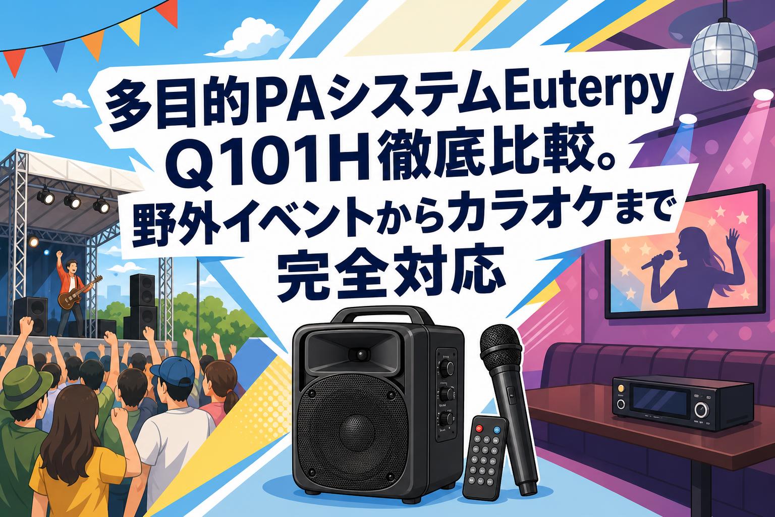 多目的PAシステムEuterpy Q101H徹底比較。野外イベントからカラオケまで完全対応