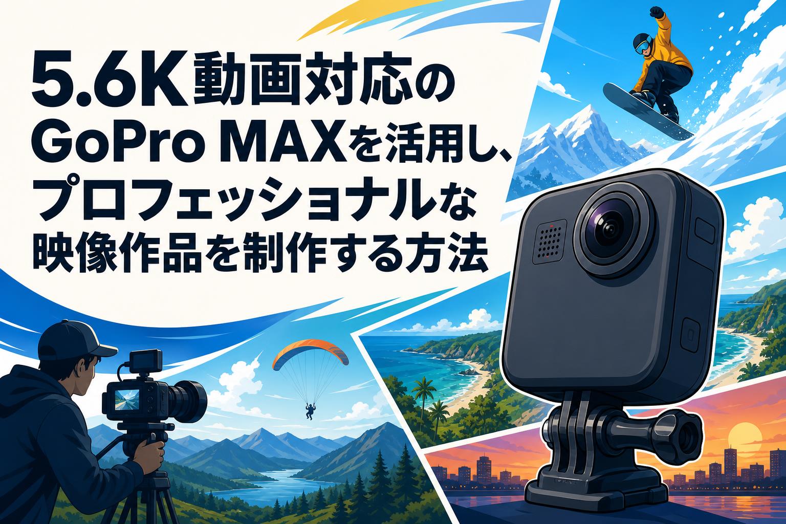 5.6K動画対応のGoPro MAXを活用し、プロフェッショナルな映像作品を制作する方法