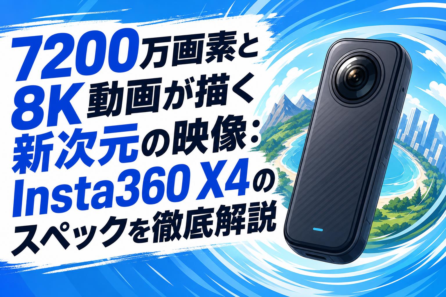 7200万画素と8K動画が描く新次元の映像：Insta360 X4のスペックを徹底解説