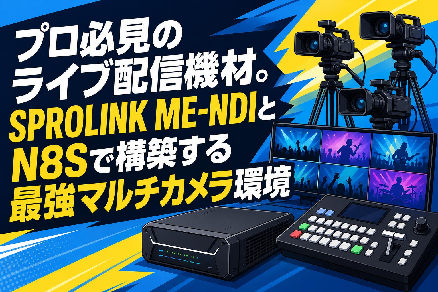 プロ必見のライブ配信機材。SPROLINK ME-NDIとN8Sで構築する最強マルチカメラ環境