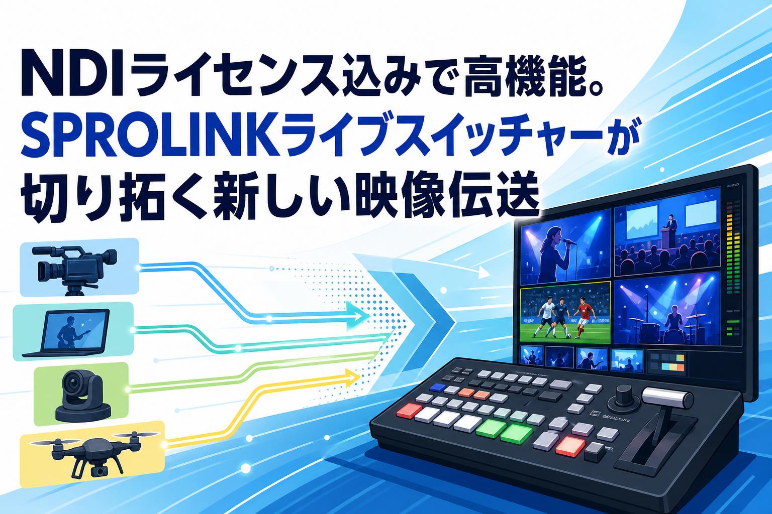 NDIライセンス込みで高機能。SPROLINKライブスイッチャーが切り拓く新しい映像伝送