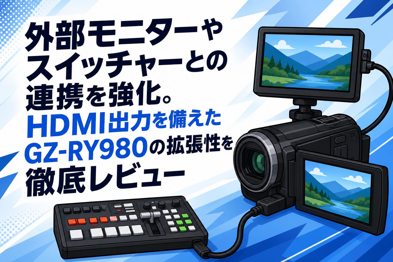 外部モニターやスイッチャーとの連携を強化。HDMI出力を備えたGZ-RY980の拡張性を徹底レビュー