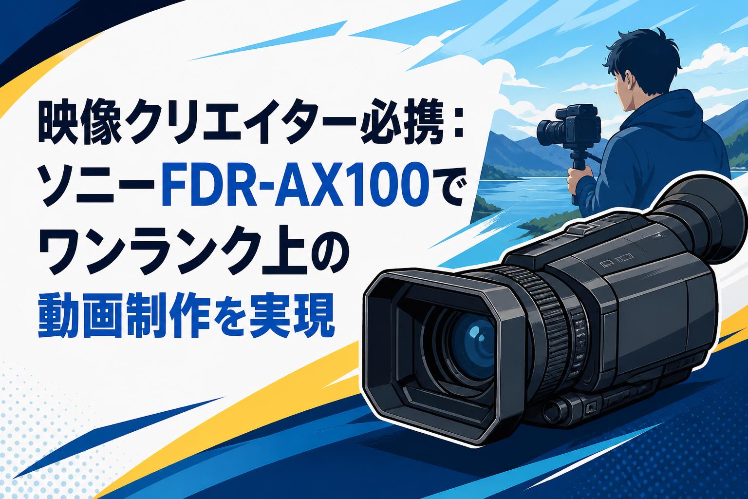 映像クリエイター必携：ソニーFDR-AX100でワンランク上の動画制作を実現