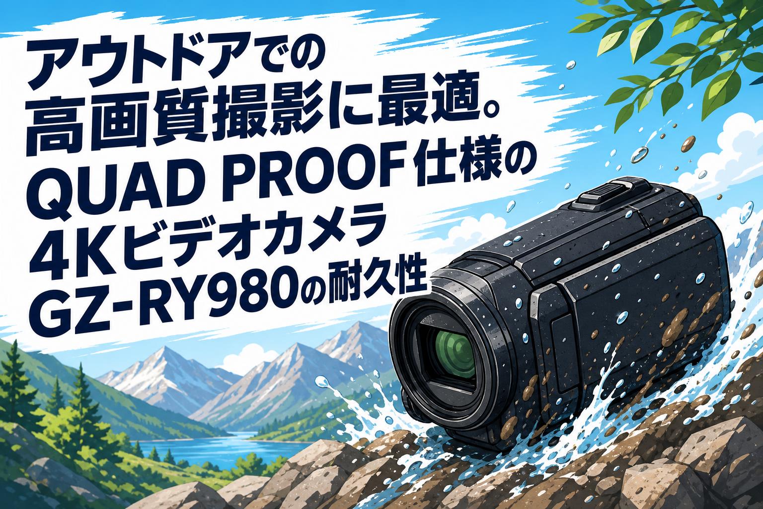アウトドアでの高画質撮影に最適。QUAD PROOF仕様の4KビデオカメラGZ-RY980の耐久性