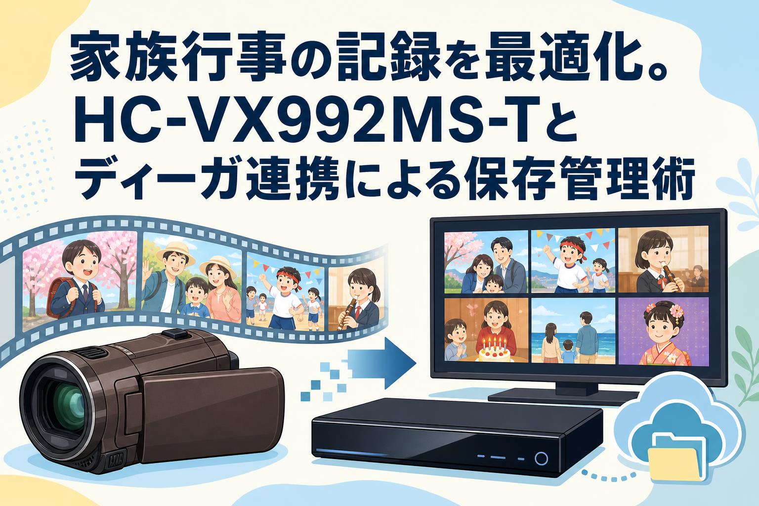 家族行事の記録を最適化。HC-VX992MS-Tとディーガ連携による保存管理術