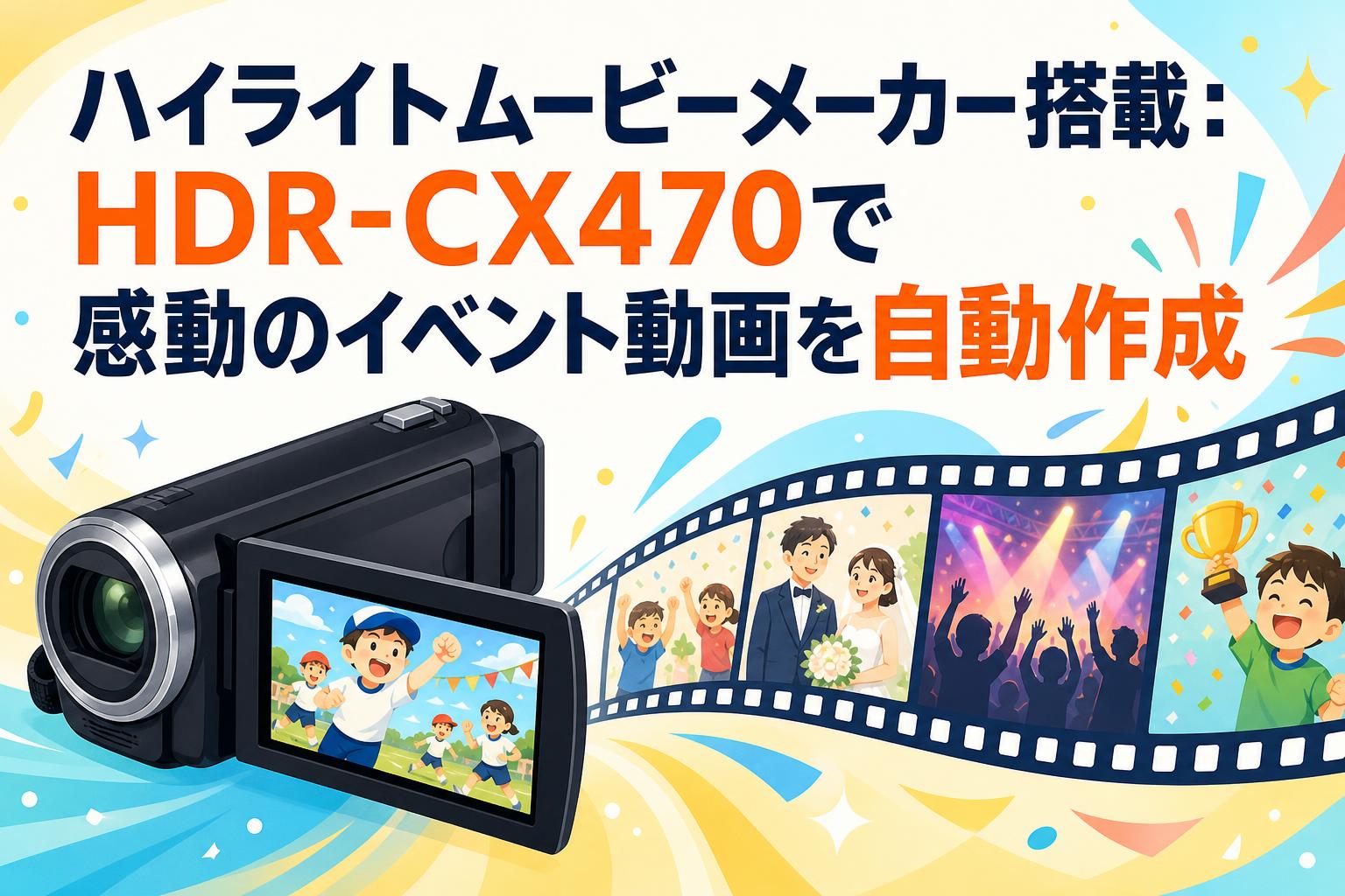 ハイライトムービーメーカー搭載：HDR-CX470で感動のイベント動画を自動作成