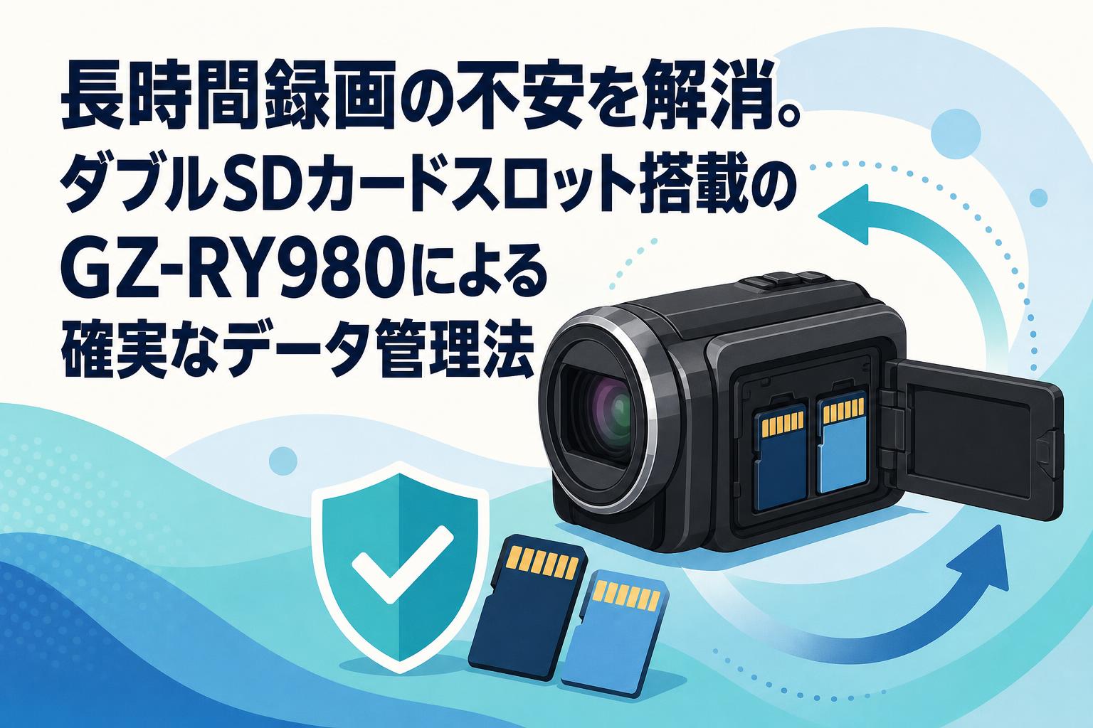 長時間録画の不安を解消。ダブルSDカードスロット搭載のGZ-RY980による確実なデータ管理法