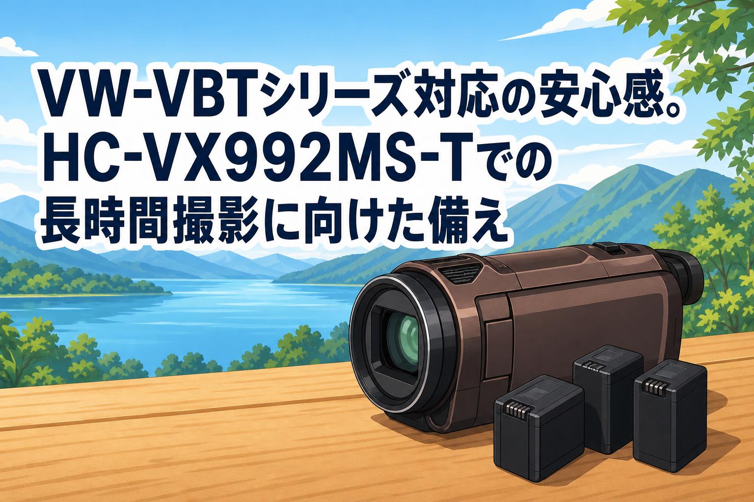 VW-VBTシリーズ対応の安心感。HC-VX992MS-Tでの長時間撮影に向けた備え