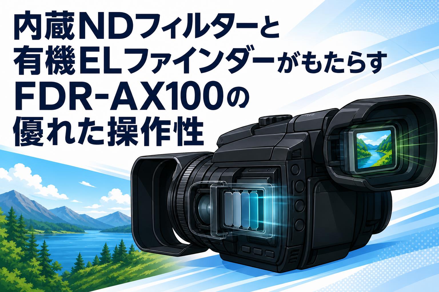 内蔵NDフィルターと有機ELファインダーがもたらすFDR-AX100の優れた操作性