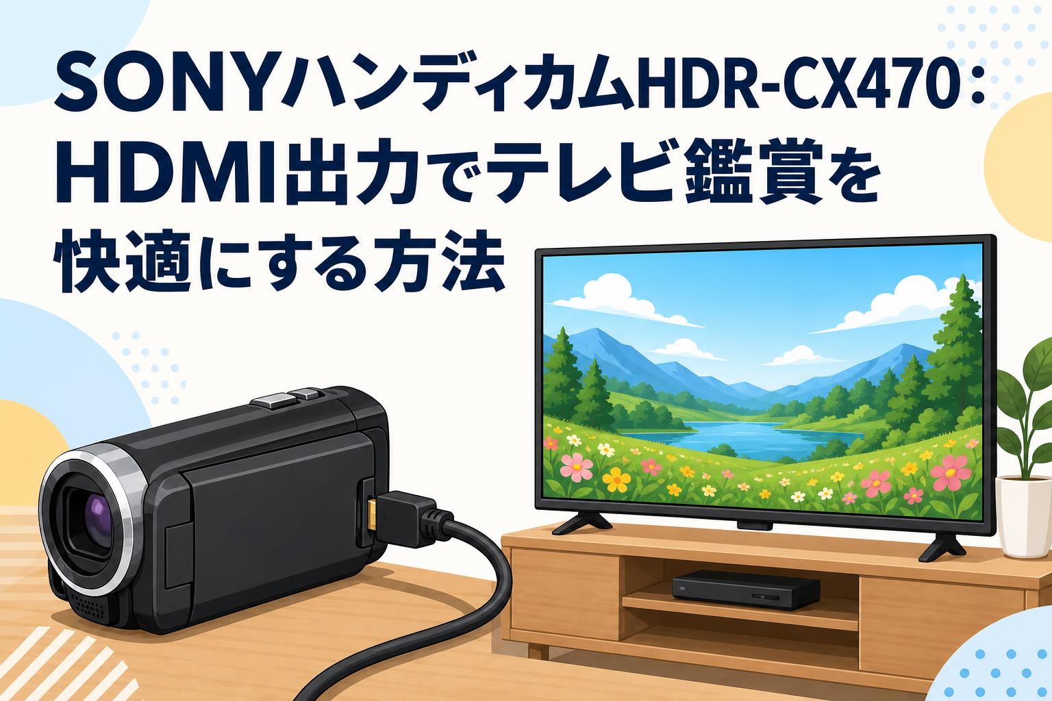 SONYハンディカムHDR-CX470：HDMI出力でテレビ鑑賞を快適にする方法