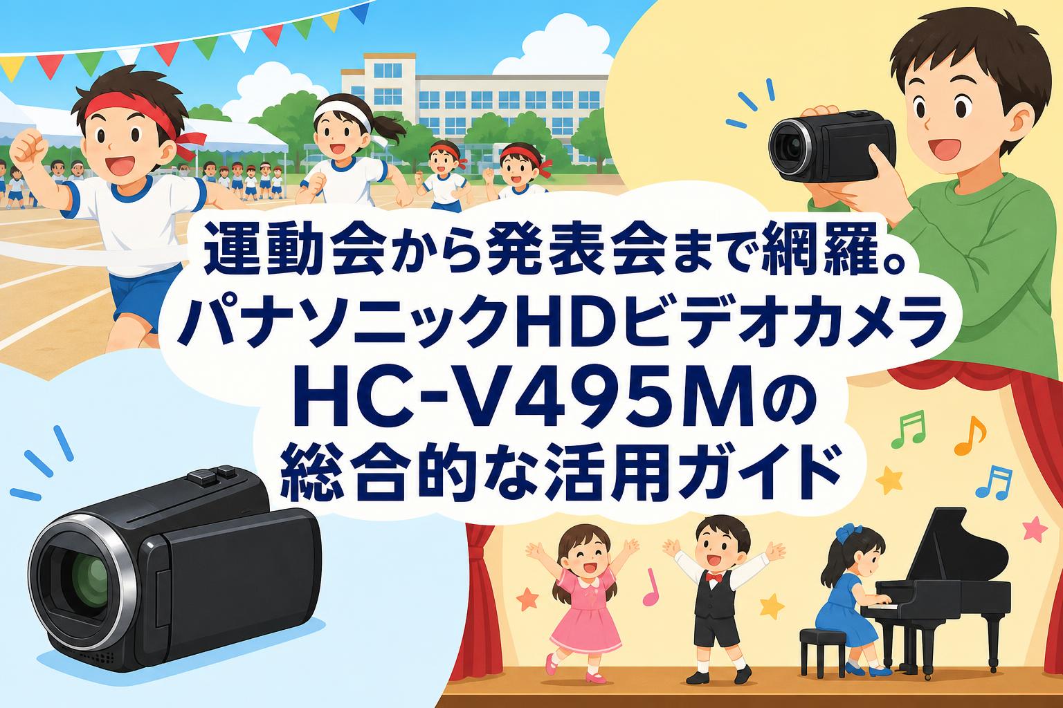 運動会から発表会まで網羅。パナソニックHDビデオカメラHC-V495Mの総合的な活用ガイド