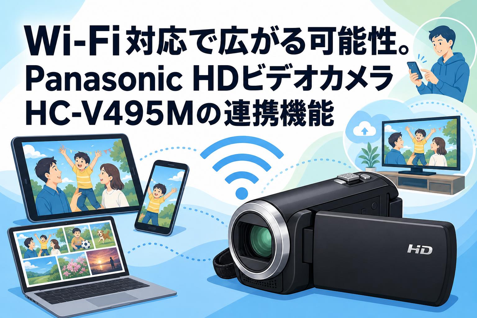 Wi-Fi対応で広がる可能性。Panasonic HDビデオカメラHC-V495Mの連携機能
