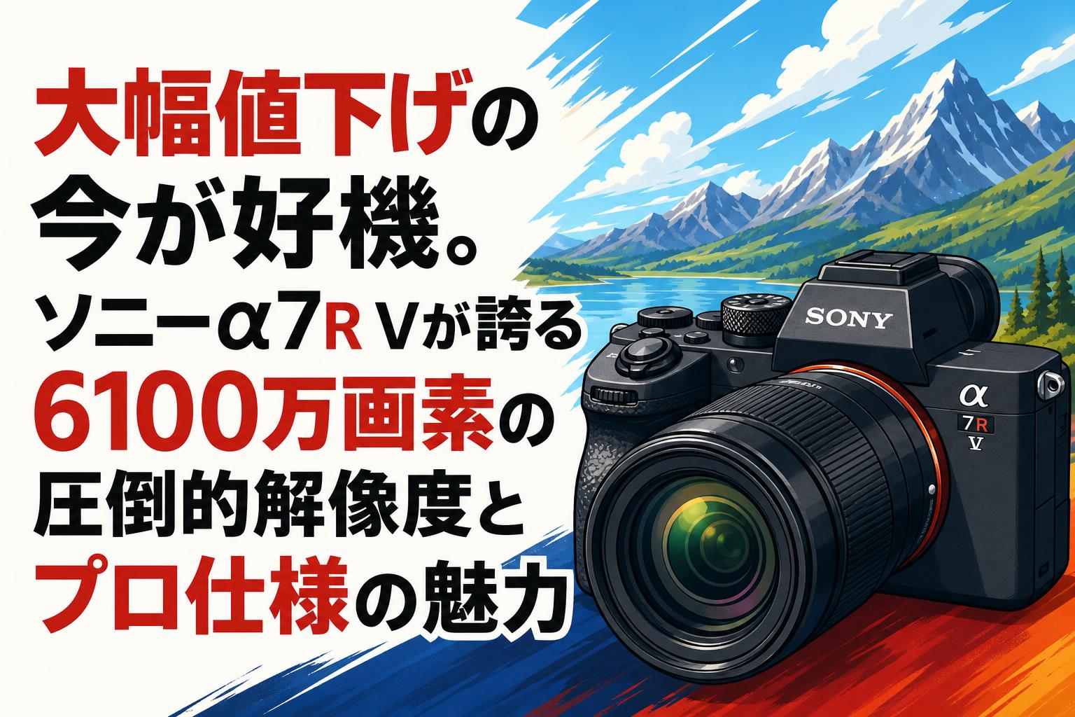 大幅値下げの今が好機。ソニーα7R Vが誇る6100万画素の圧倒的解像度とプロ仕様の魅力