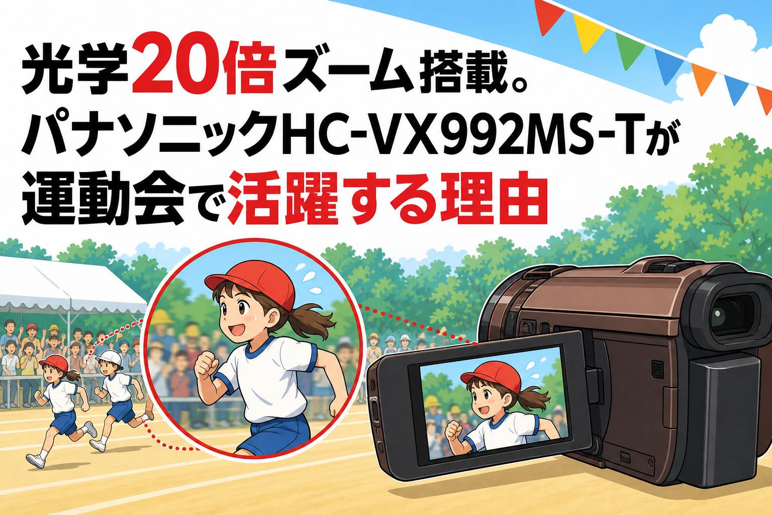 光学20倍ズーム搭載。パナソニックHC-VX992MS-Tが運動会で活躍する理由
