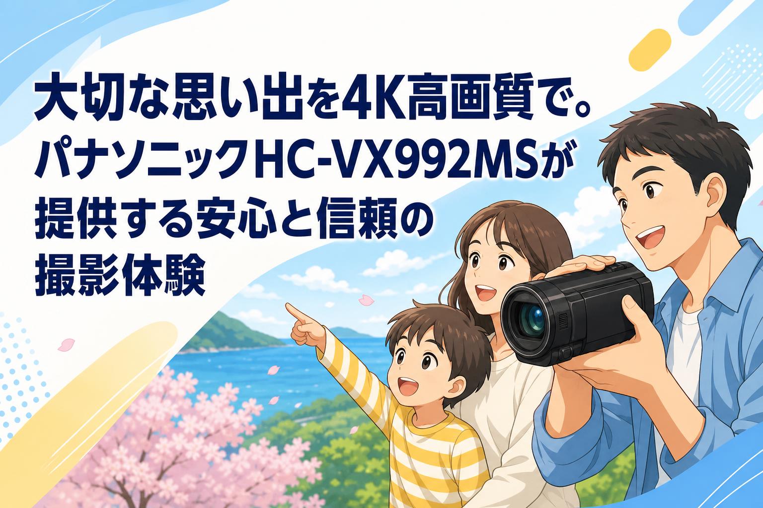 大切な思い出を4K高画質で。パナソニックHC-VX992MSが提供する安心と信頼の撮影体験