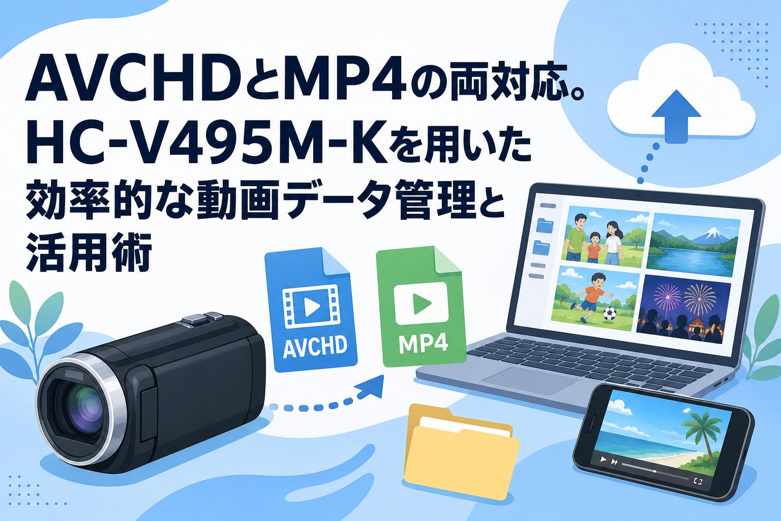 AVCHDとMP4の両対応。HC-V495M-Kを用いた効率的な動画データ管理と活用術