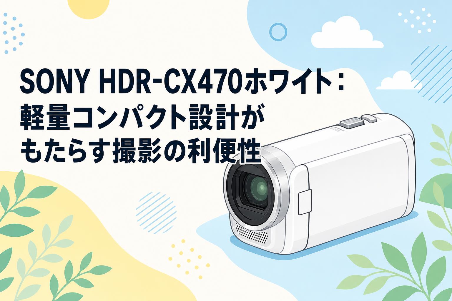 SONY HDR-CX470ホワイト：軽量コンパクト設計がもたらす撮影の利便性