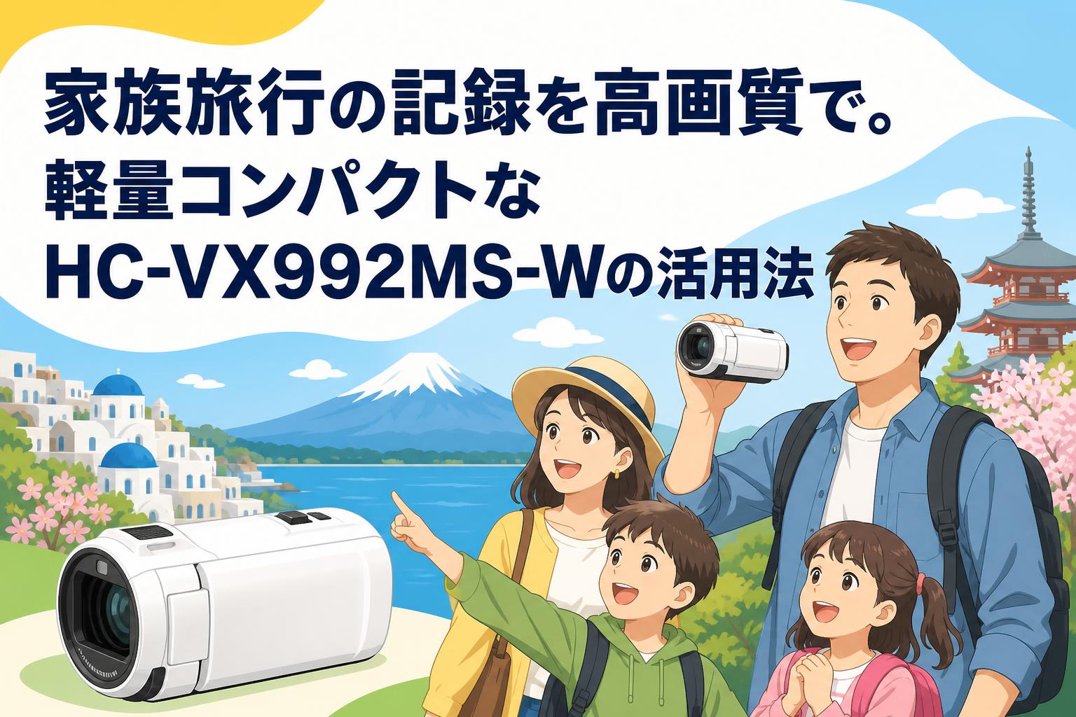 家族旅行の記録を高画質で。軽量コンパクトなHC-VX992MS-Wの活用法