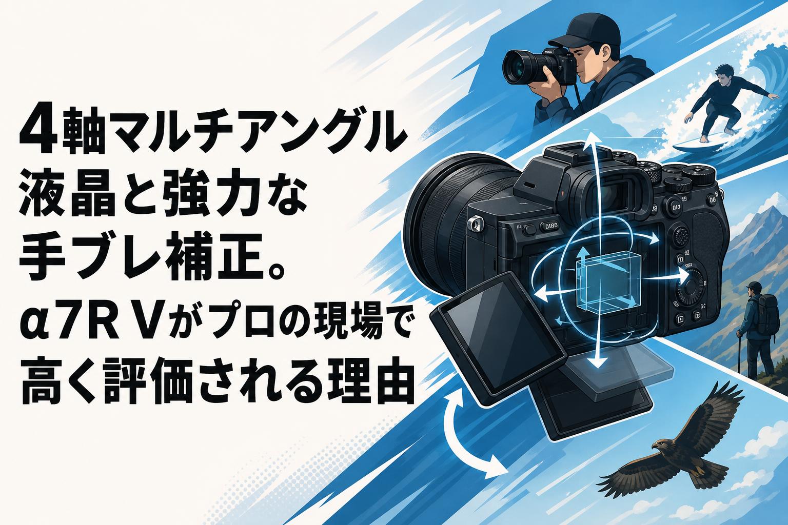 4軸マルチアングル液晶と強力な手ブレ補正。α7R Vがプロの現場で高く評価される理由