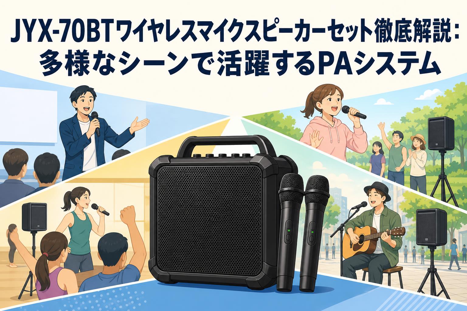 JYX-70BTワイヤレスマイクスピーカーセット徹底解説：多様なシーンで活躍するPAシステム