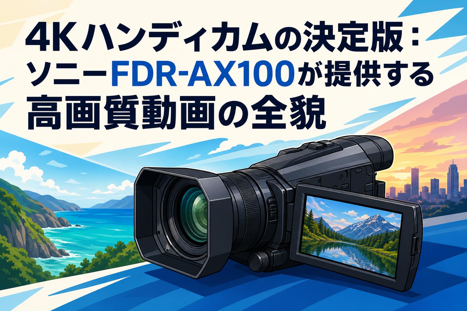 4Kハンディカムの決定版：ソニーFDR-AX100が提供する高画質動画の全貌