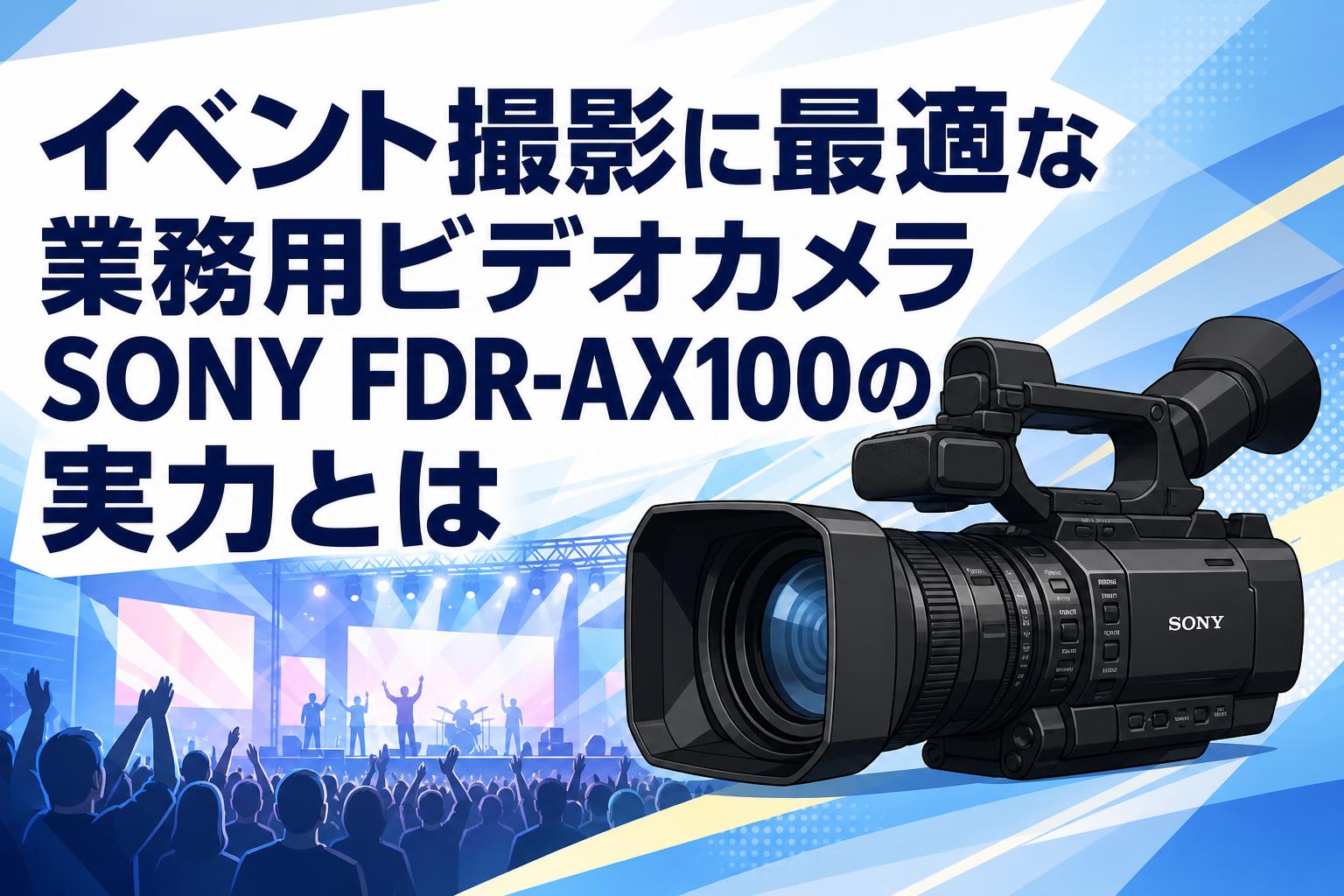 イベント撮影に最適な業務用ビデオカメラSONY FDR-AX100の実力とは