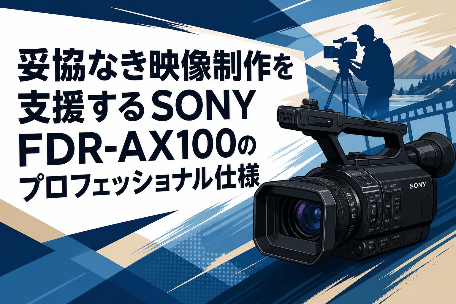 妥協なき映像制作を支援するSONY FDR-AX100のプロフェッショナル仕様