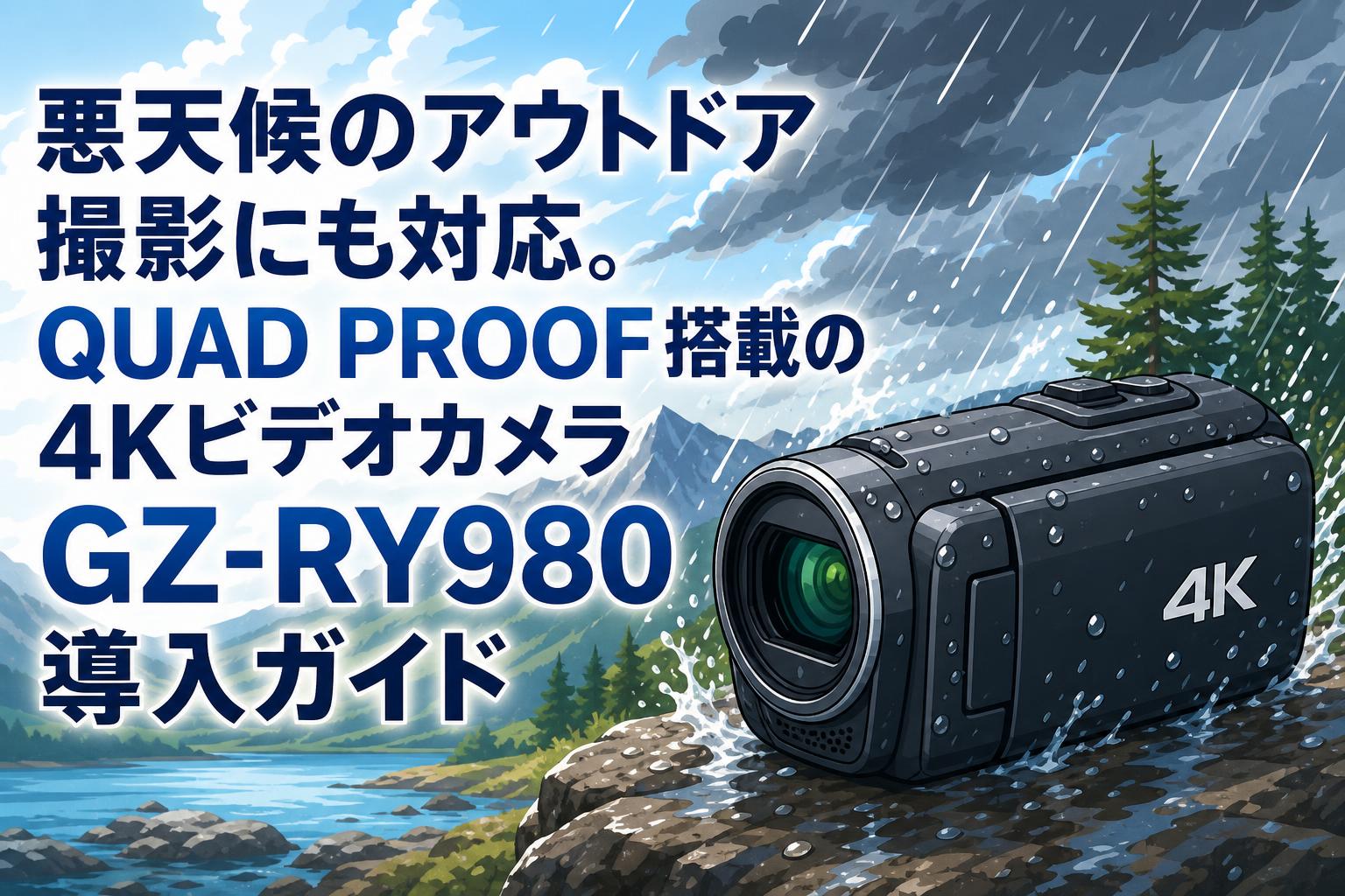 悪天候のアウトドア撮影にも対応。QUAD PROOF搭載の4KビデオカメラGZ-RY980導入ガイド