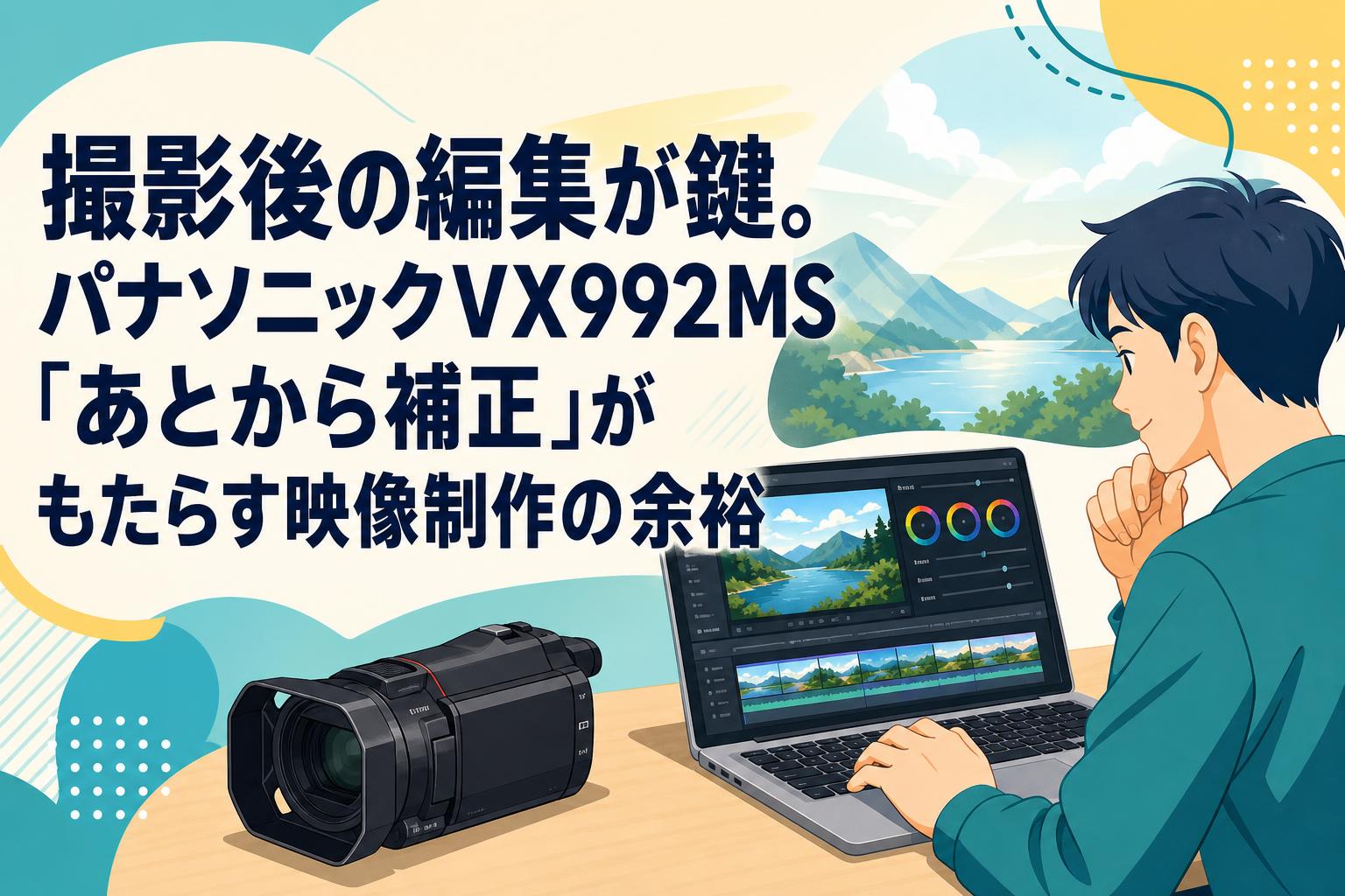 撮影後の編集が鍵。パナソニックVX992MS「あとから補正」がもたらす映像制作の余裕