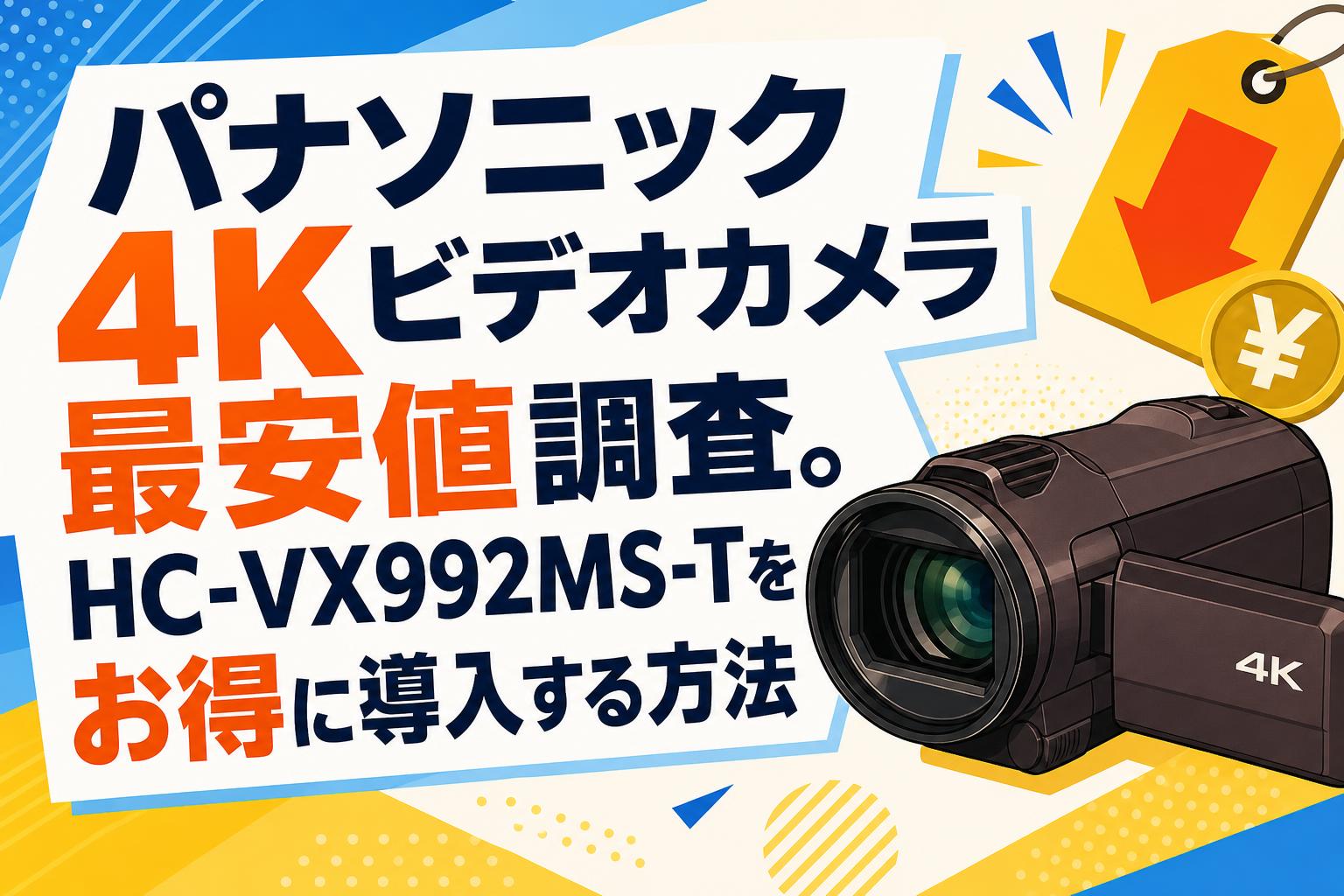 パナソニック4Kビデオカメラ最安値調査。HC-VX992MS-Tをお得に導入する方法