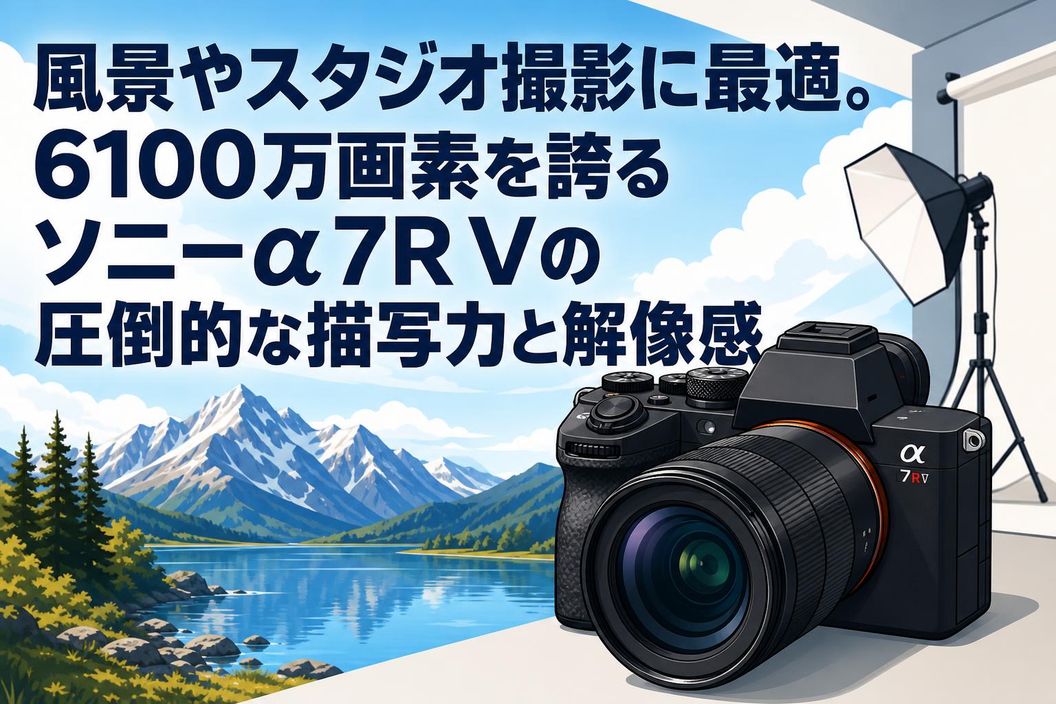 風景やスタジオ撮影に最適。6100万画素を誇るソニーα7R Vの圧倒的な描写力と解像感
