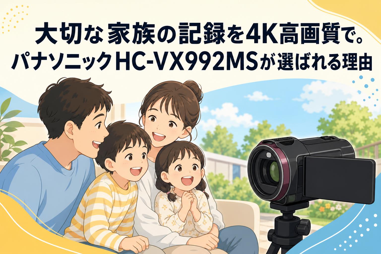 大切な家族の記録を4K高画質で。パナソニックHC-VX992MSが選ばれる理由