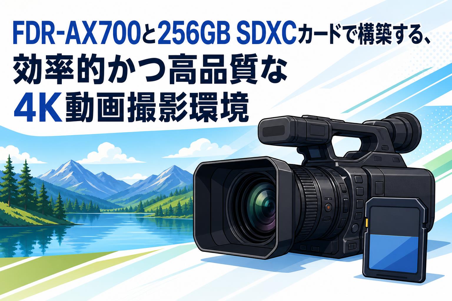 FDR-AX700と256GB SDXCカードで構築する、効率的かつ高品質な4K動画撮影環境