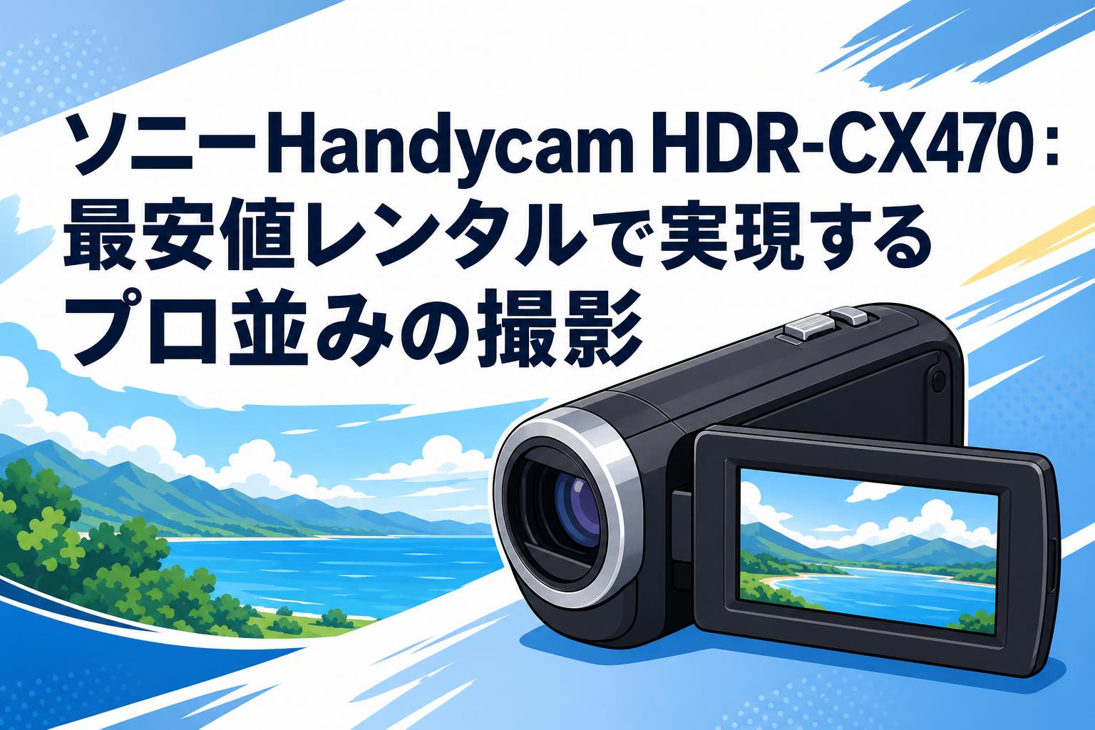 ソニーHandycam HDR-CX470：最安値レンタルで実現するプロ並みの撮影