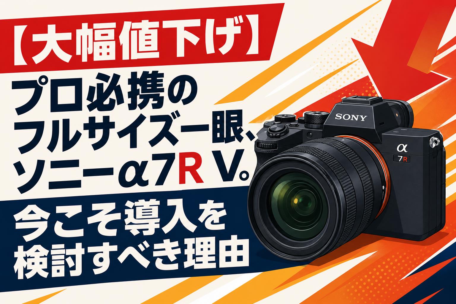 【大幅値下げ】プロ必携のフルサイズ一眼、ソニーα7R V。今こそ導入を検討すべき理由