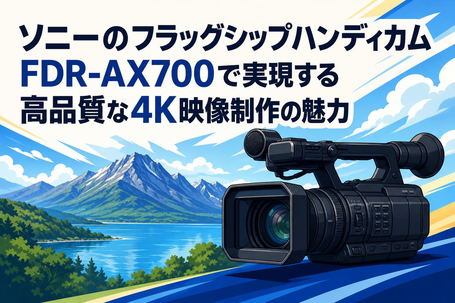 ソニーのフラッグシップハンディカムFDR-AX700で実現する高品質な4K映像制作の魅力