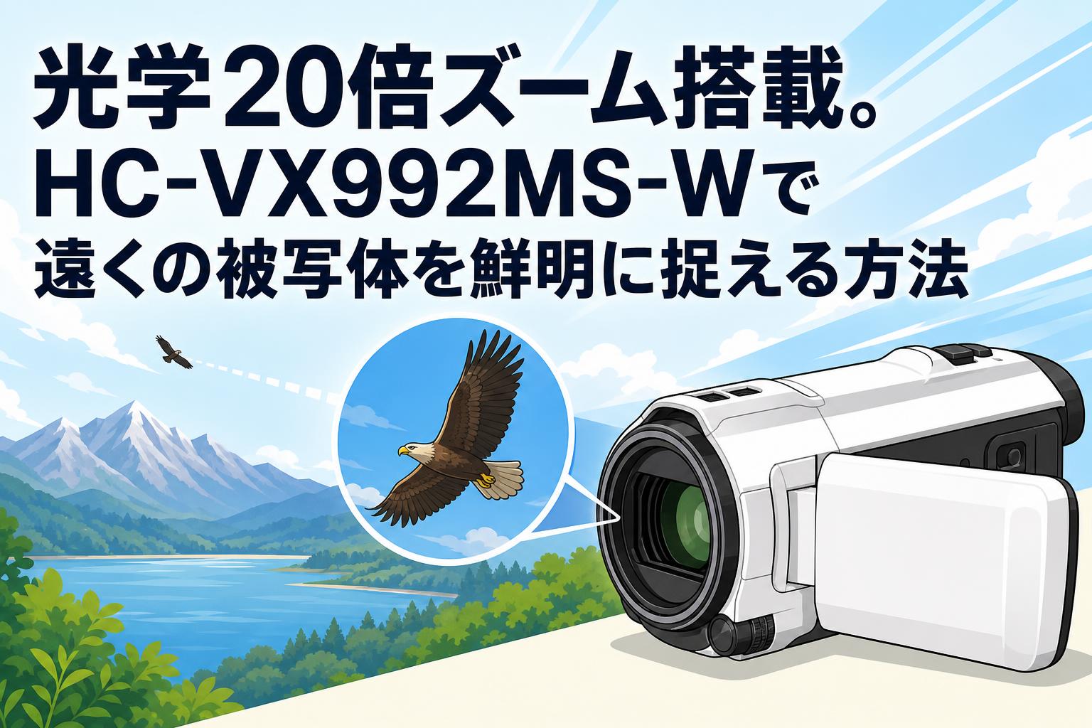 光学20倍ズーム搭載。HC-VX992MS-Wで遠くの被写体を鮮明に捉える方法