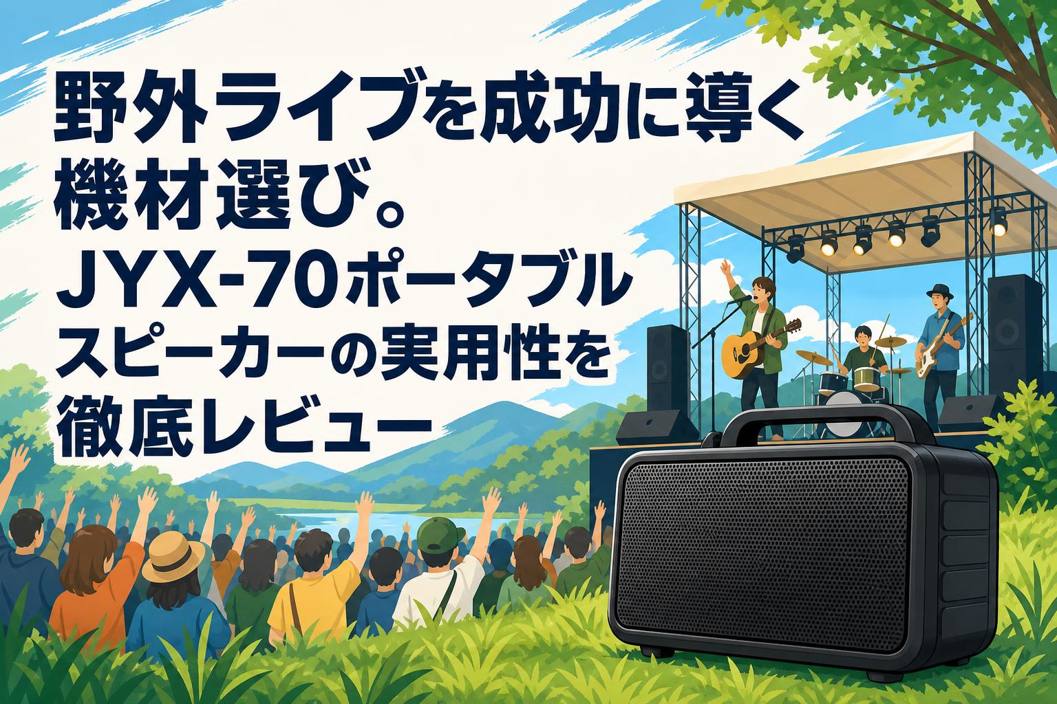野外ライブを成功に導く機材選び。JYX-70ポータブルスピーカーの実用性を徹底レビュー