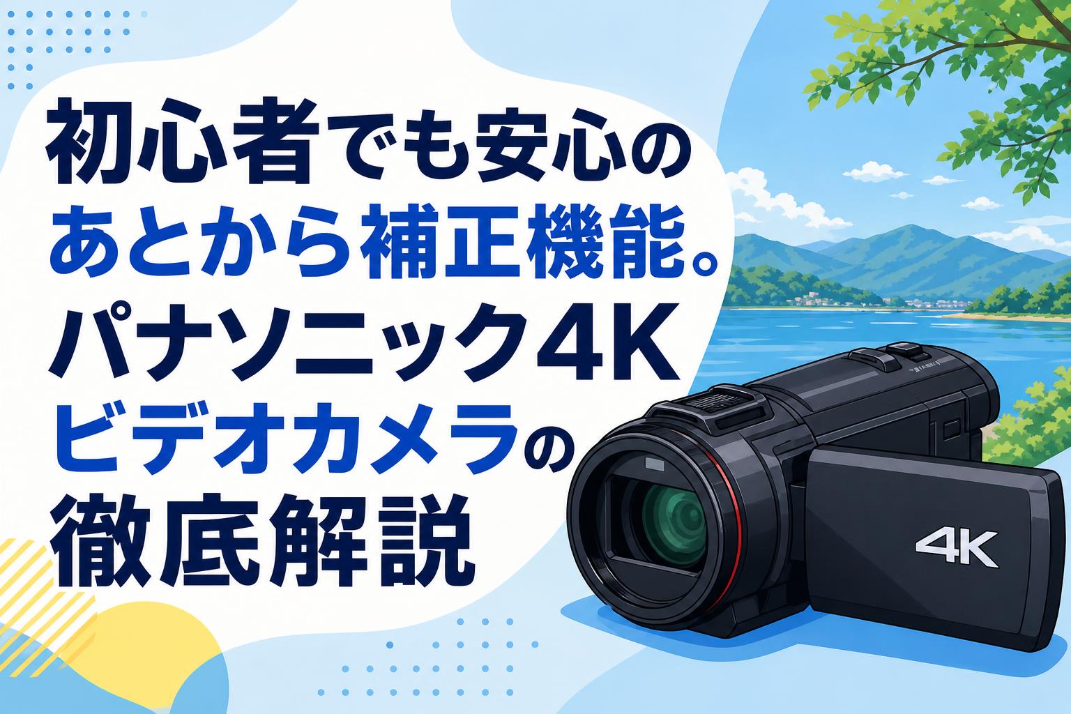 初心者でも安心のあとから補正機能。パナソニック4Kビデオカメラの徹底解説