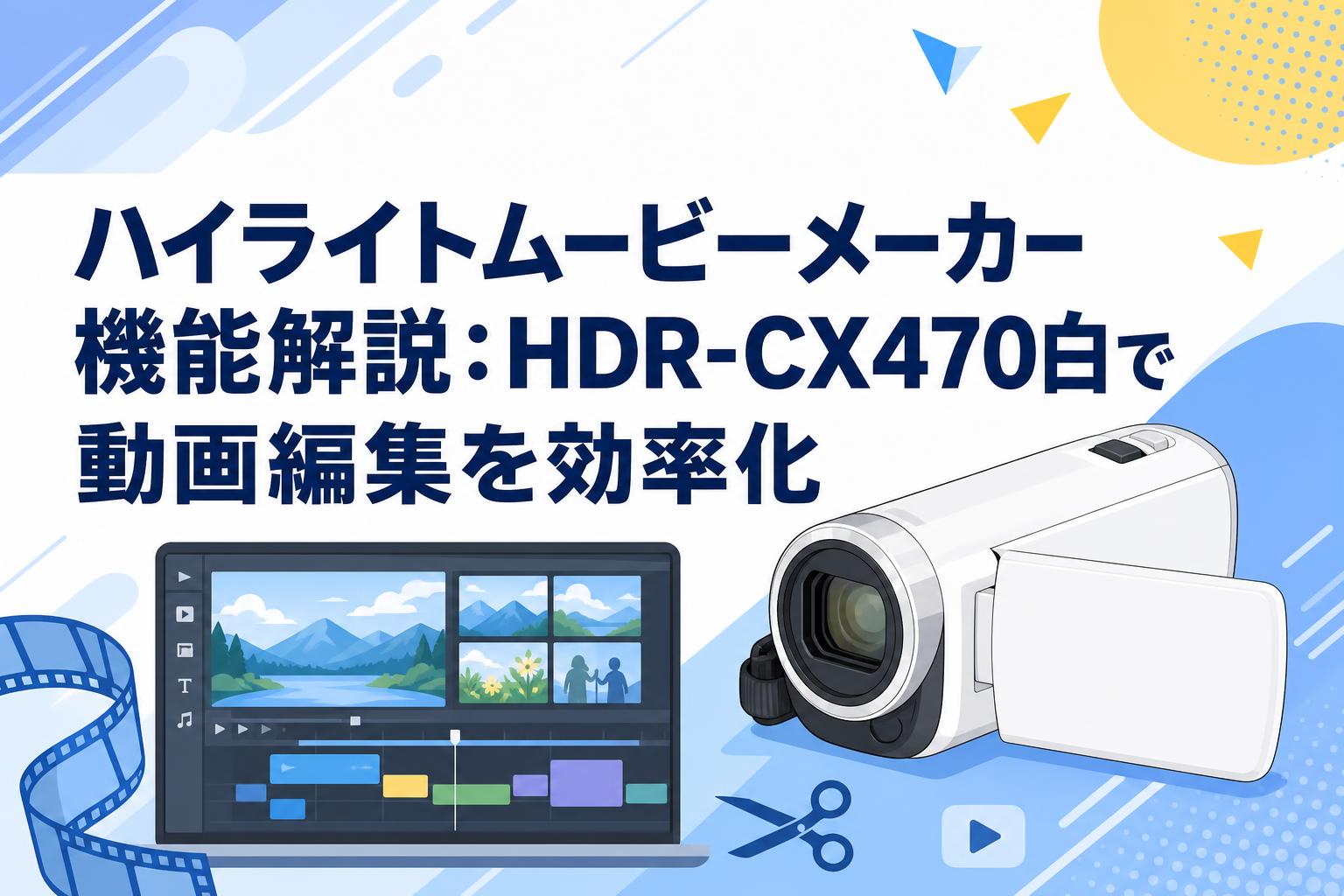 ハイライトムービーメーカー機能解説：HDR-CX470白で動画編集を効率化