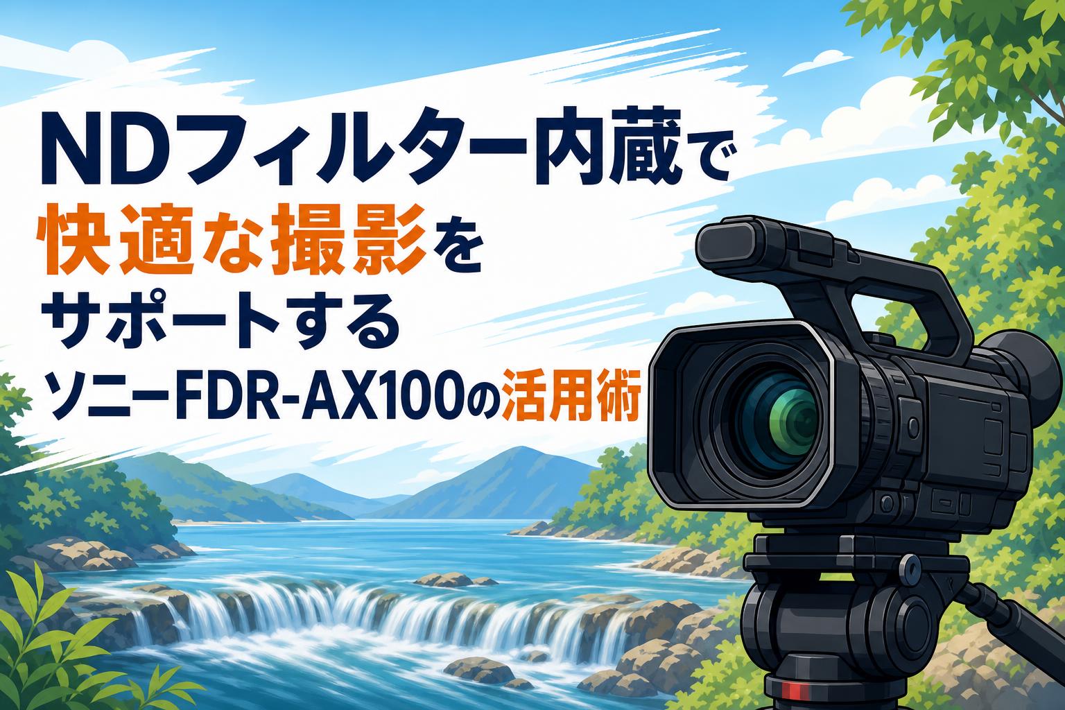 NDフィルター内蔵で快適な撮影をサポートするソニーFDR-AX100の活用術